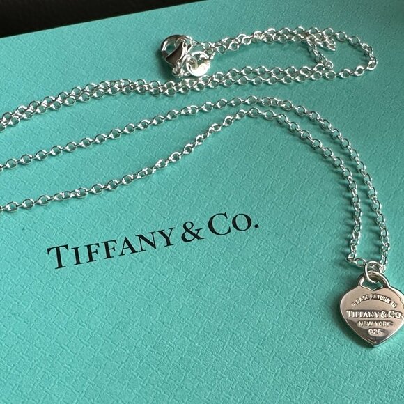 Tiffany & Co. Sterling Silver Heart Tag Necklace - Picture 3 of 5